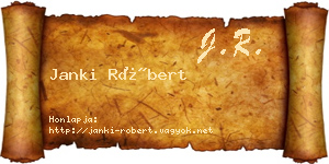 Janki Róbert névjegykártya