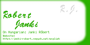 robert janki business card